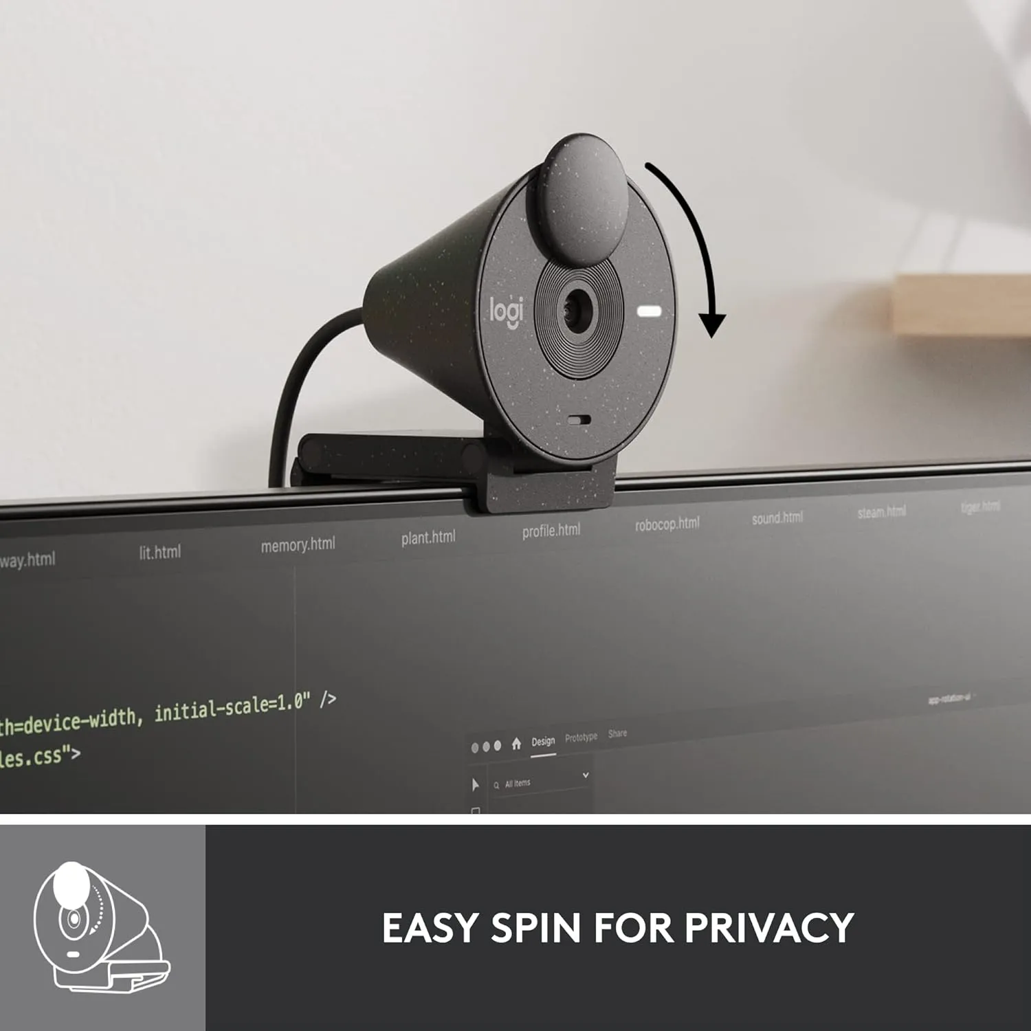 Logitech Webcam BRIO 300 1080P view 3